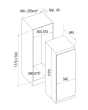 Cata FFTL60E 54cm Built-In Tall Larder Fridge