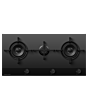 Fisher & Paykel 90cm Black Glass Gas Hob with 3 Burners