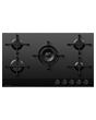 Fisher & Paykel 90cm Black Glass Gas Hob Model CG905DNGGB4