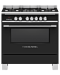 Fisher & Paykel 90cm Dual Fuel Cooker in Black Finish