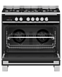 Fisher & Paykel 90cm Dual Fuel Cooker in Black Finish