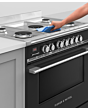 Fisher & Paykel 90cm Dual Fuel Cooker in Black Finish