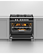 Fisher & Paykel 90cm Dual Fuel Cooker in Black Finish