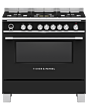 Fisher & Paykel 90cm Dual Fuel Cooker in Black Finish