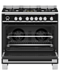 Fisher & Paykel 90cm Dual Fuel Cooker in Black Finish