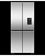 F&P RF500QNUX1 79cm Quad Door Frost Free Fridge Freezer - Stainless Steel