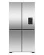F&P RF605QNUVX1 90.5cm Quad Door Frost Free Fridge Freezer - Stainless Steel