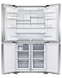 F&P RF605QNUVX1 90.5cm Quad Door Frost Free Fridge Freezer - Stainless Steel