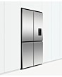 F&P RF605QNUVX1 90.5cm Quad Door Frost Free Fridge Freezer - Stainless Steel