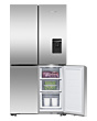 F&P RF605QNUVX1 90.5cm Quad Door Frost Free Fridge Freezer - Stainless Steel
