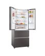 Haier HFR3718ENMD 70cm 60/40 Total No Frost Fridge Freezer - Dark Inox