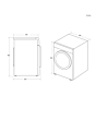 Hoover HLEV9DG-80 9kg Vented Tumble Dryer White