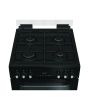 Hotpoint HDG6GDCB1 60cm Double Oven Gas Cooker Black