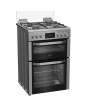 Hotpoint HDG6GDCX 60cm Double Oven Gas Cooker Stainless Steel