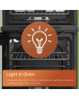 Hotpoint HTG5GCB 50cm Double Oven Gas Cooker Black