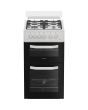 Hotpoint HTG5GCWL 50cm Gas Twin Cavity Cooker with Glass Lid