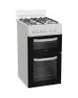 Hotpoint HTG5GCWL 50cm Gas Twin Cavity Cooker with Glass Lid