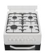 Hotpoint HTG5GCWL 50cm Gas Twin Cavity Cooker with Glass Lid