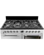 Leisure CK100F232S 100cm Dual Fuel Range Cooker with Seven Gas Burners - Silver