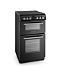 Montpellier MDOC50FK 50cm Double Oven Electric Cooker with Ceramic Hob - Black