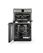 Montpellier MDOC50FS 5cm Double Oven Electric Cooker with Ceramic Hob - Silver
