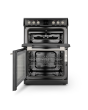 Montpellier MDOC60FK 60cm Double Oven Electric Cooker with Ceramic Hob - Black