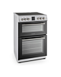 Montpellier MDOC60FW 60cm Double Oven Electric Cooker with Ceramic Hob - White'