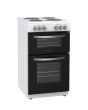 Montpellier MTCE50W Montpellier MTCE50W 50cm Twin Cavity Oven Electric Cooker with Solid Plate Hob -