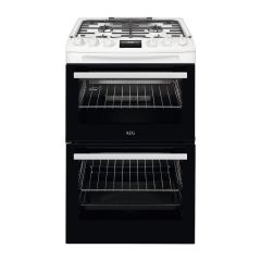 AEG CGX1130ACW 55cm Gas Double Oven Cooker