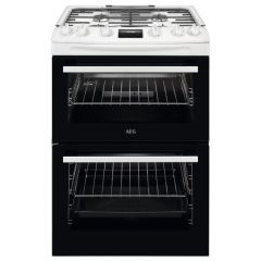 AEG CGX6130ACW 60Cm Double Oven Gas Cooker