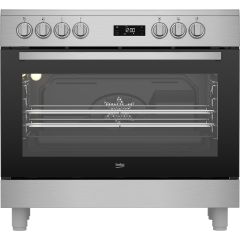 Beko GF17399GXNS 90cm Electric Single Fan Oven Single Range Cooker 