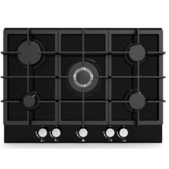 CATA UBGOG701BK 70cm 5 Burner Gas On Glass 