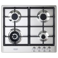 Delonghi DNSL460X 4 Burner Gas Hob Cast Iron Pan Supports 