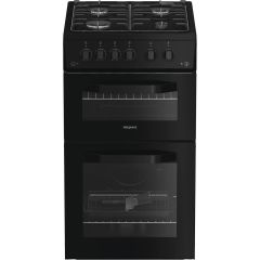 Hotpoint HTG5GCB 50cm Twin Cavity Gas Cooker