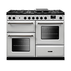 Rangemaster AURO110DF 110cm Dual Fuel Range Cooker White