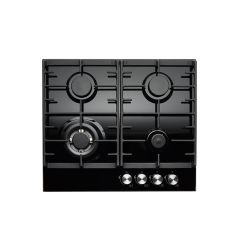 Teknix SCGH61B 60cm 4 Burner Gas on Glass Hob