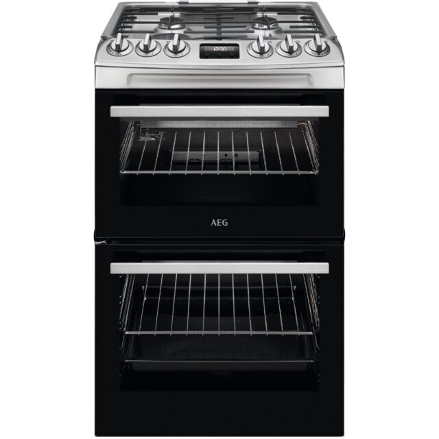AEG CGX1130ACM 55cm Gas Double Oven Cooker
