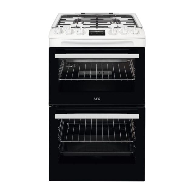 AEG CGX1130ACW 55cm Gas Double Oven Cooker