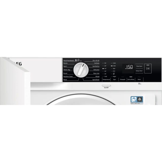 AEG LFX6G8434BI Integrated 8kg 1400rpm Washing Machine