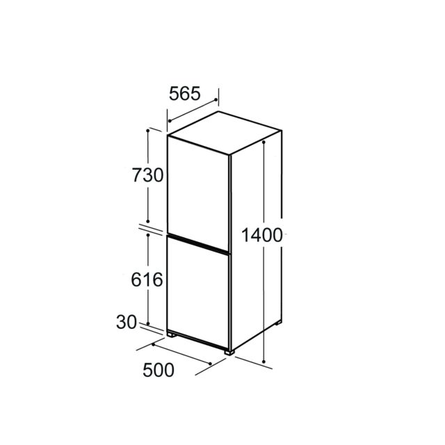 Amica FK1974 50cm Static Fridge Freezer