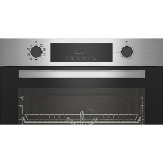 Beko CIMY92XP 59.4cm Pyrolytic Built In Electric Single Oven - Stainless Steel