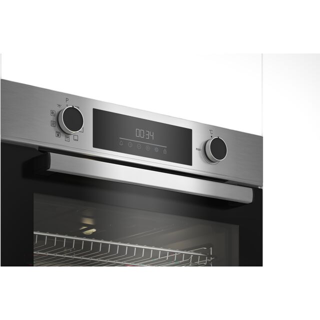 Beko CIMY92XP 59.4cm Pyrolytic Built In Electric Single Oven - Stainless Steel