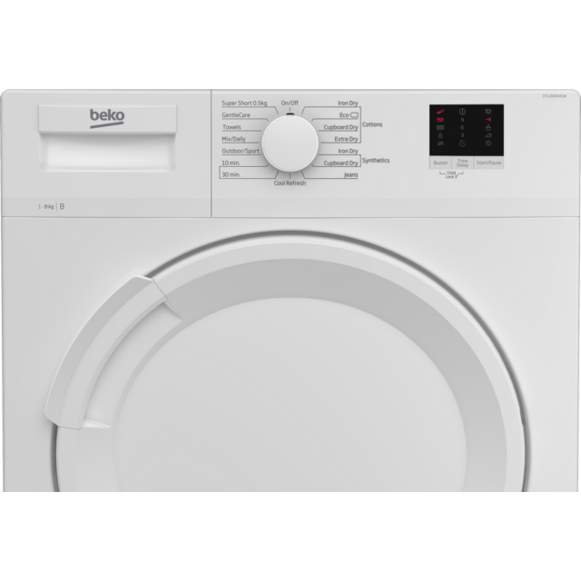 Beko DTLCE80041W 8kg Condenser Tumble Dryer - White