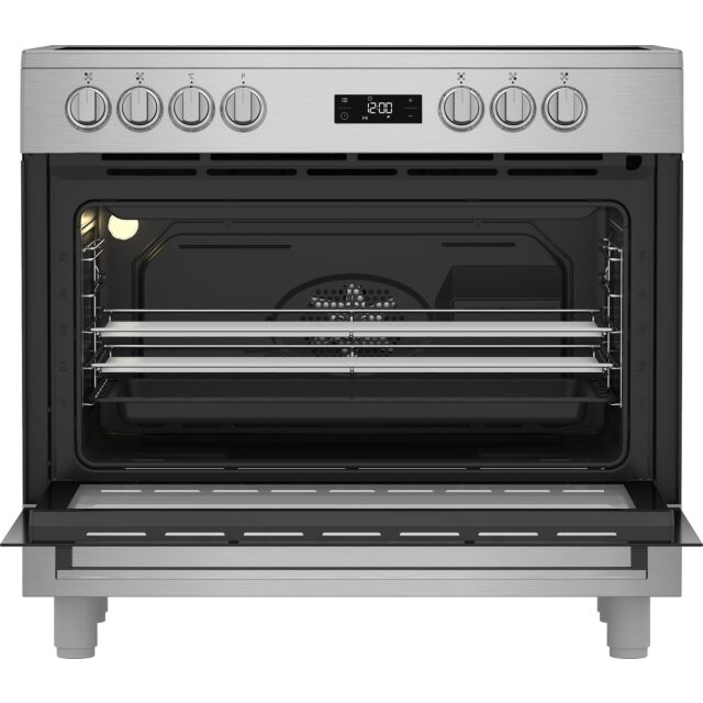 Beko GF17399GXNS 90cm Electric Single Fan Oven Single Range Cooker 