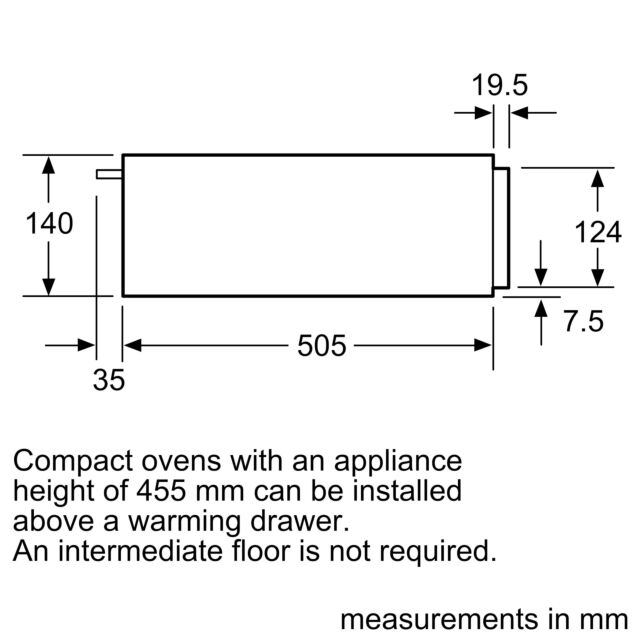 Bosch BIC510NS0B Warming Drawer