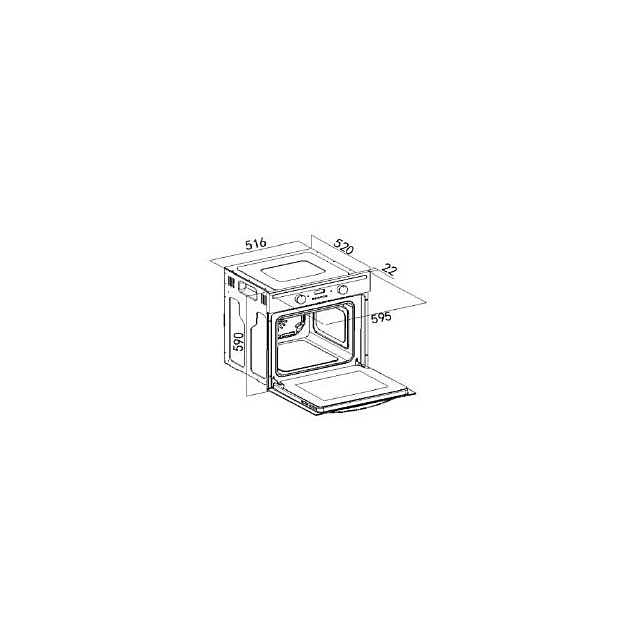 Cata CUL57PGSS.2 59.5cm Built In Electric Single Oven