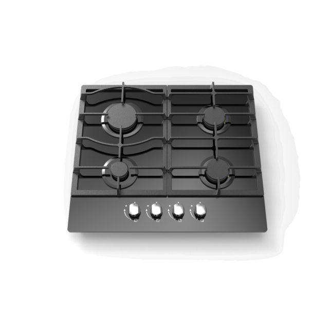 Cata UBGOG601BK 59cm Gas Hob Black with Safety Features