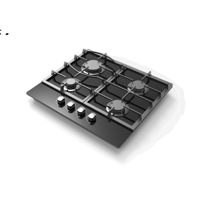 Cata UBGOG601BK 59cm Gas Hob Black with Safety Features