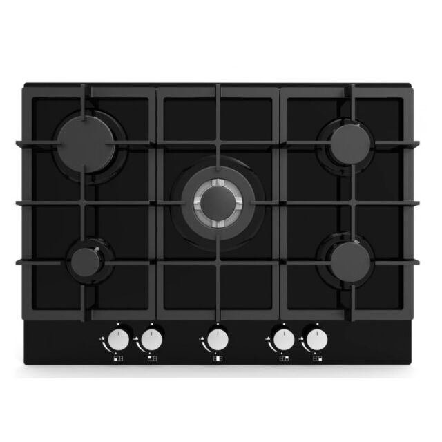 CATA UBGOG701BK 70cm 5 Burner Gas On Glass