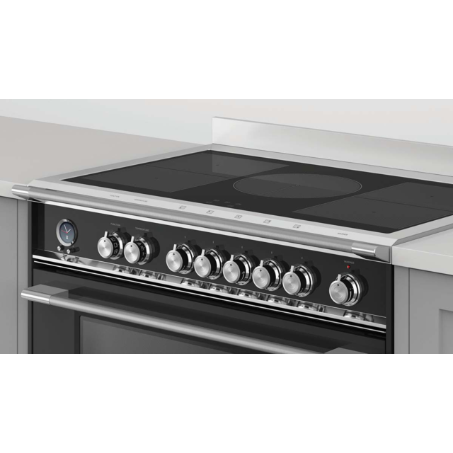 Fisher & Paykel 90cm Induction Pyrolytic Cooker - Black